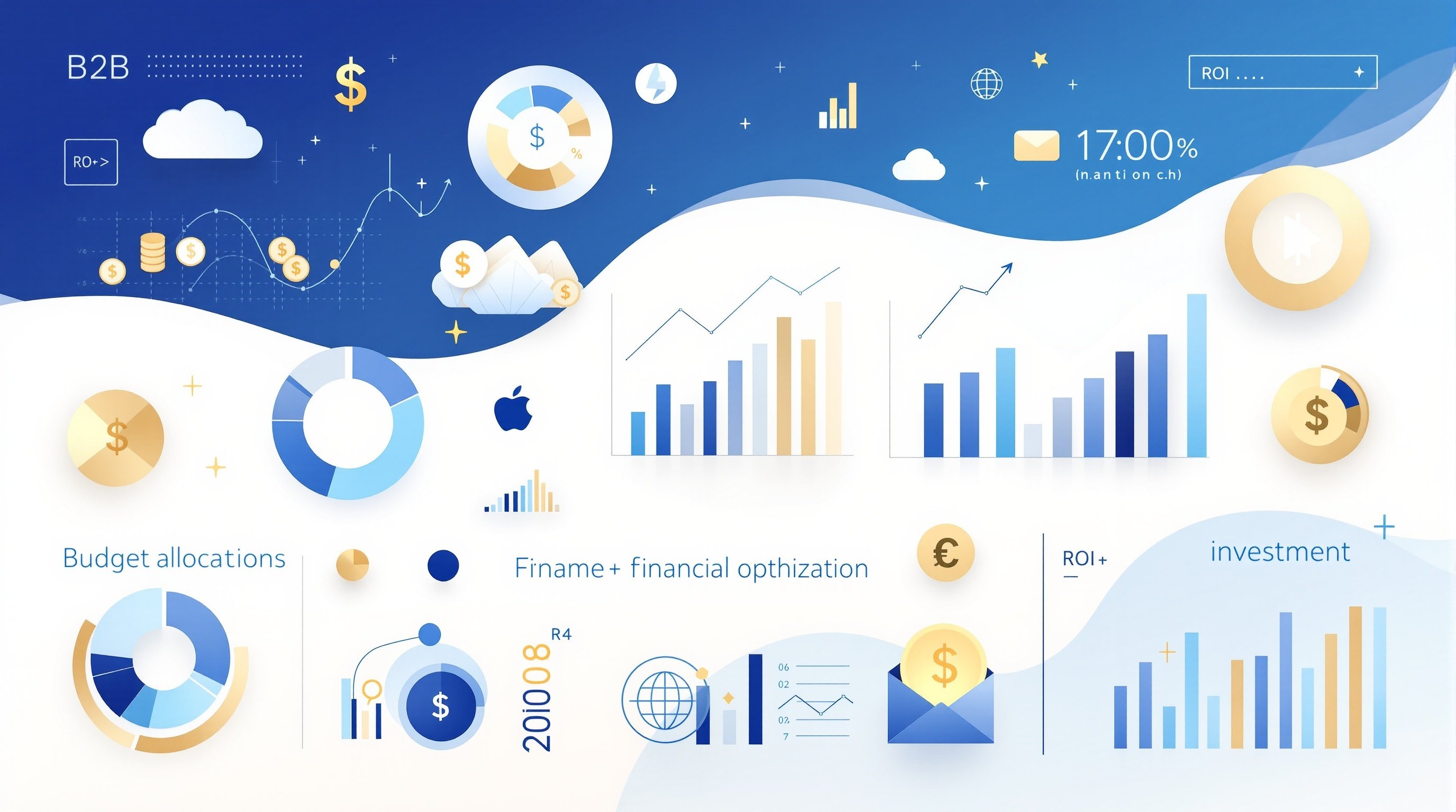 Budget-Allokation Dashboard mit ROI-Metriken und Investitions-Charts
